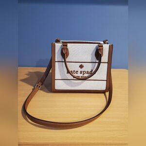 Kate Spade Ellie Canvas Sm. Tote - Warm Gingerbread - NWT